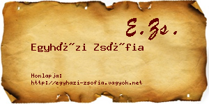 Egyházi Zsófia névjegykártya
